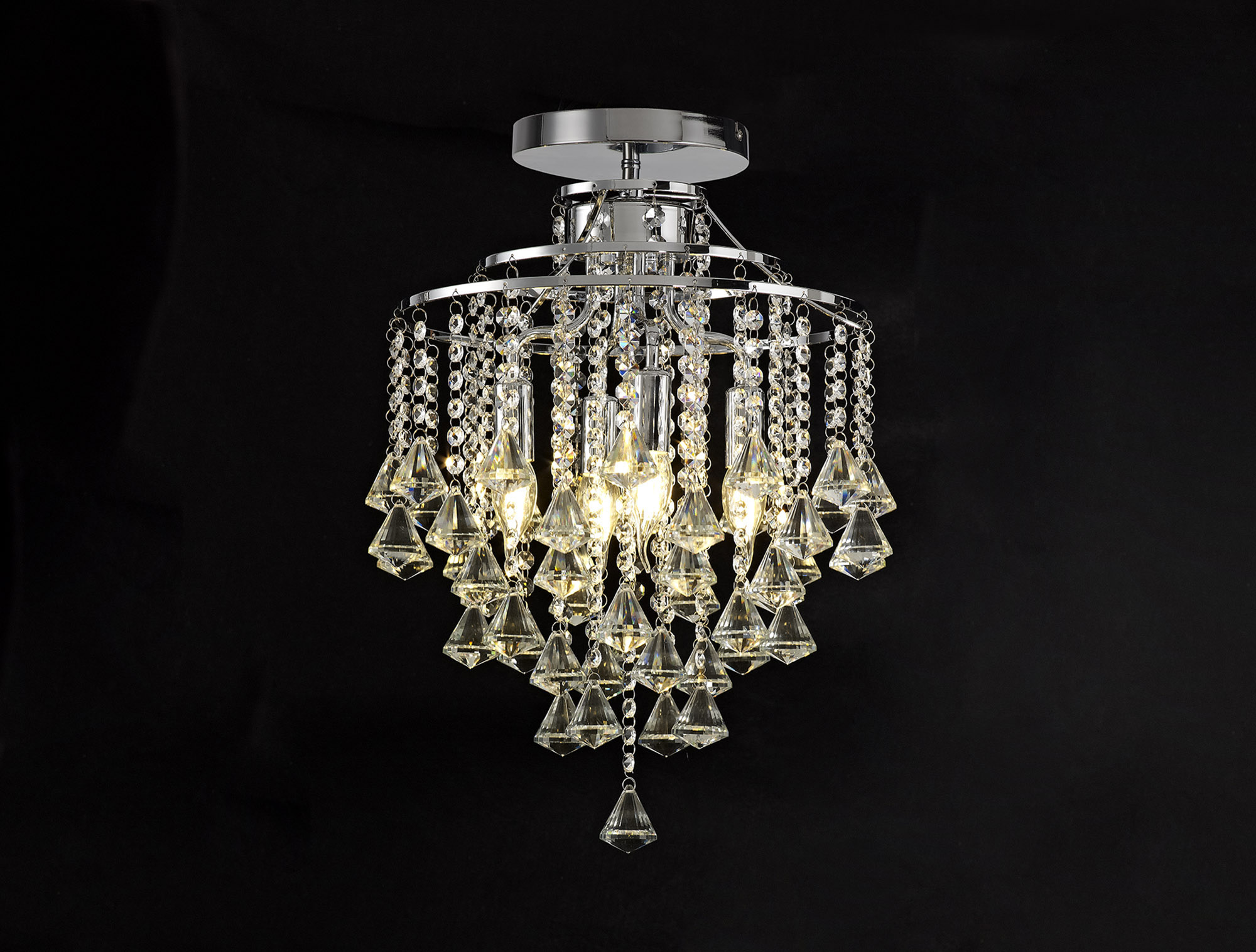 IL30770  Inina Crystal Ceiling 4 Light Polished Chrome